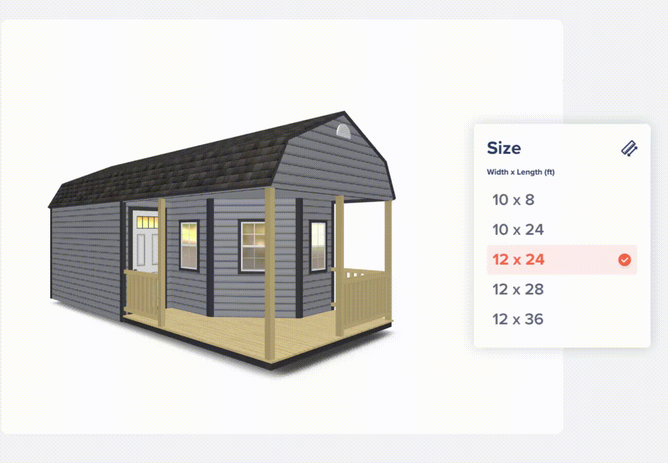 tiny home configurator GIF 
